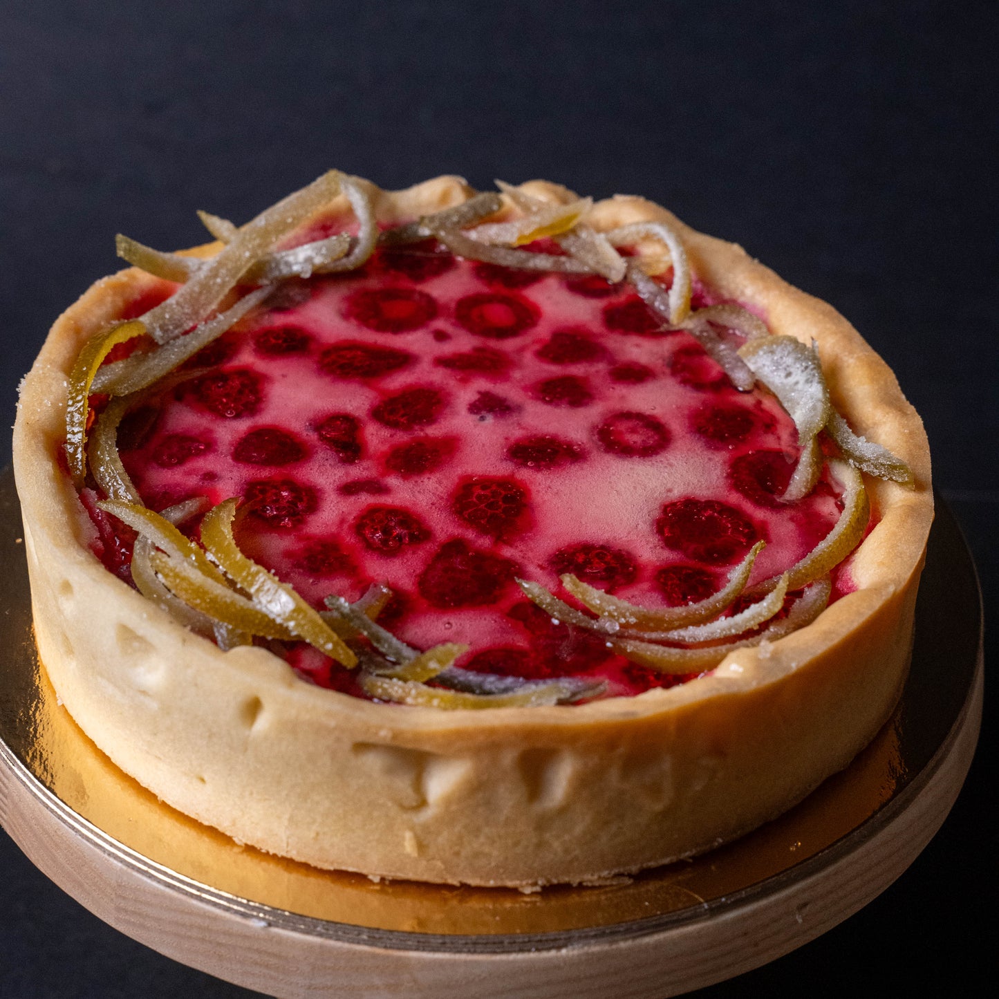 Lime Raspberry Flan