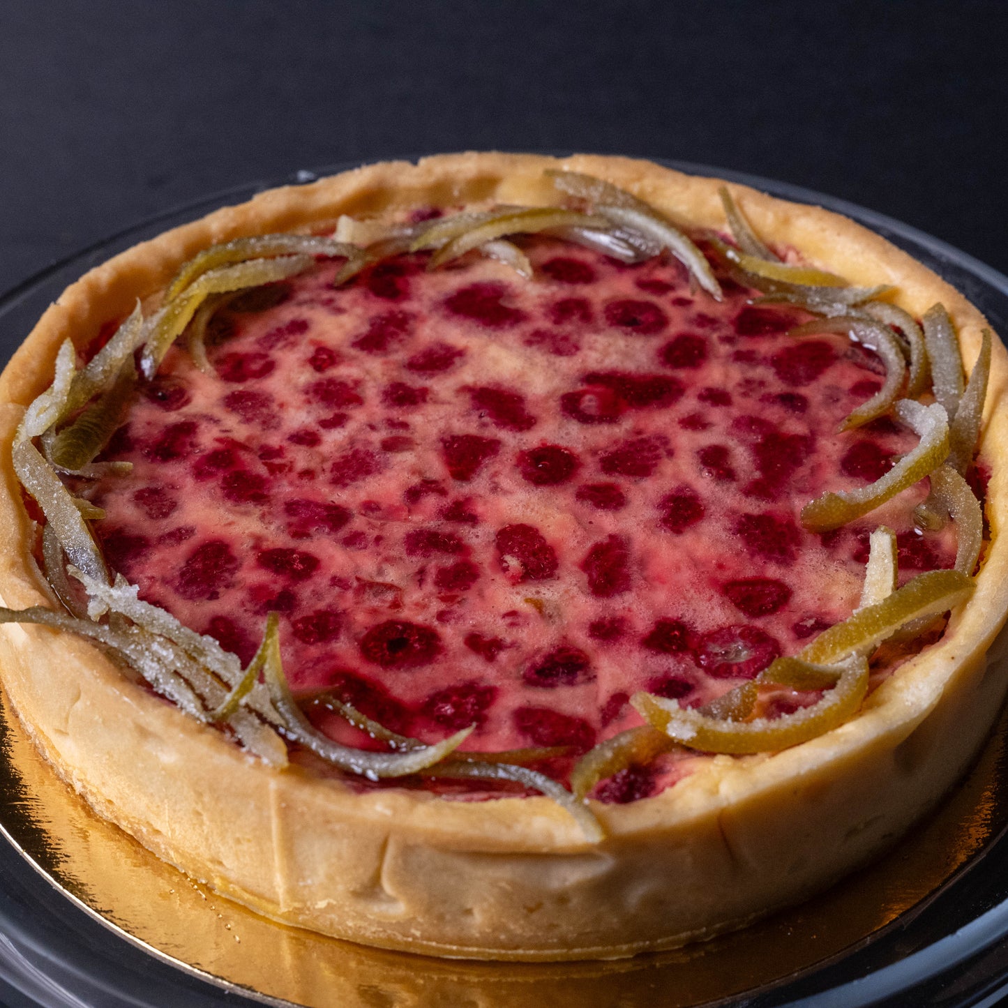 Lime Raspberry Flan