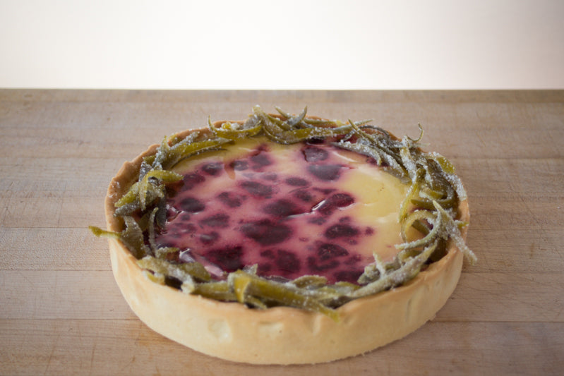 Lime Raspberry Flan